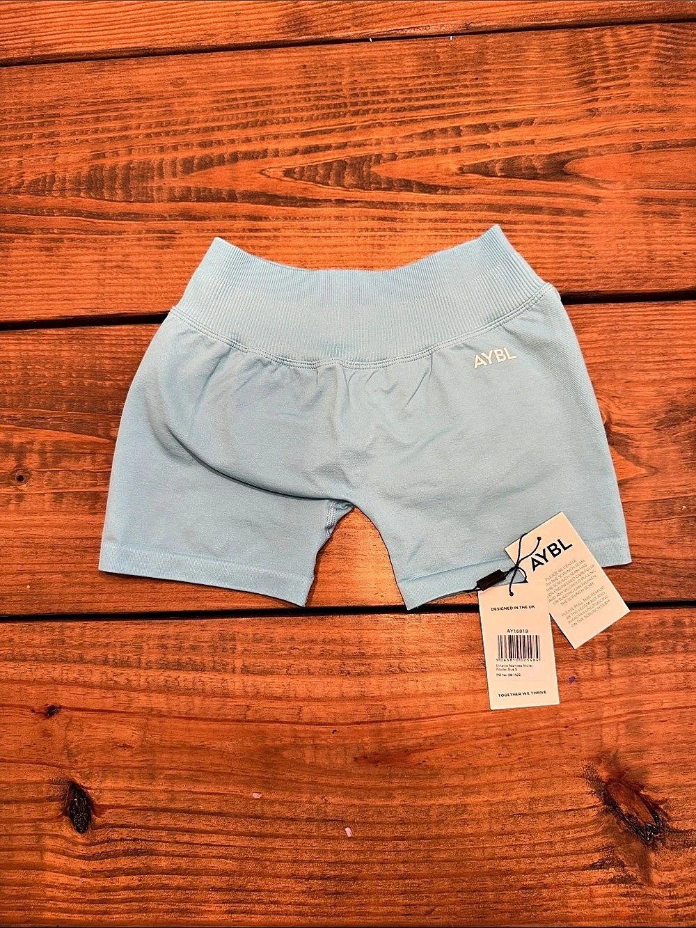 AYBL Enhance Seamless Shorts Athletic Blue NWT